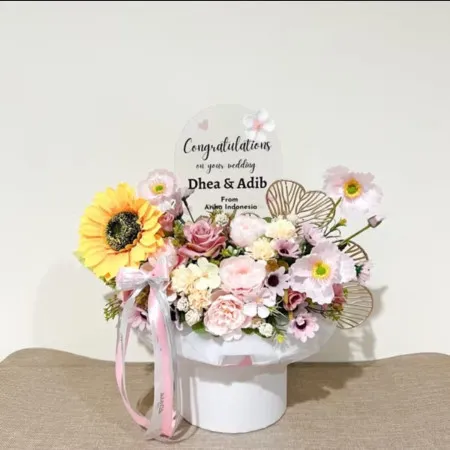 Bloom Box Akrilik Ucapan Wedding Enrekang