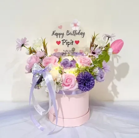 Bloom Box Akrilik Ucapan Ulang Tahun Enrekang